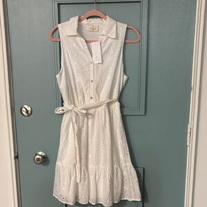 White Sleeveless Midi Dress